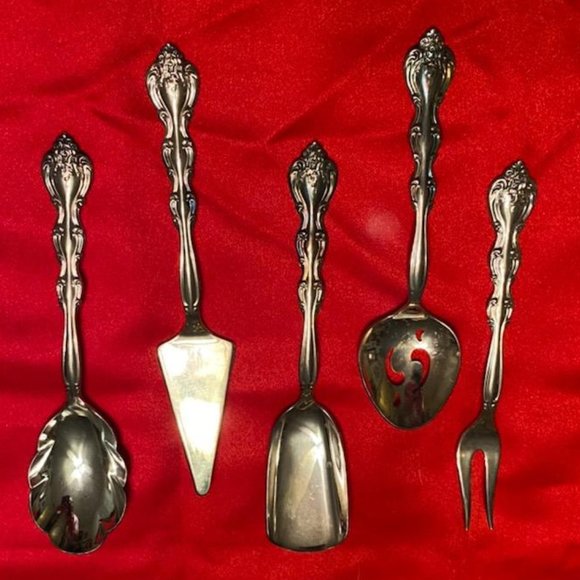 Amaze-Zing Sale!!  Beautiful Silverplate Mini-Server Set - Picture 1 of 3